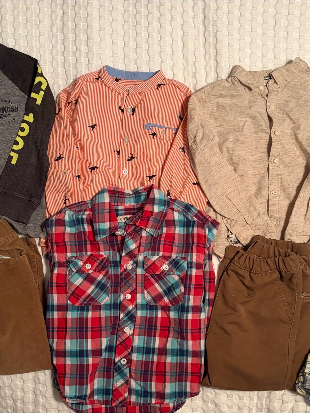 Oshkosh B,gosh/ Carters Plaid Button-Up Shirt Bundle for Kids
